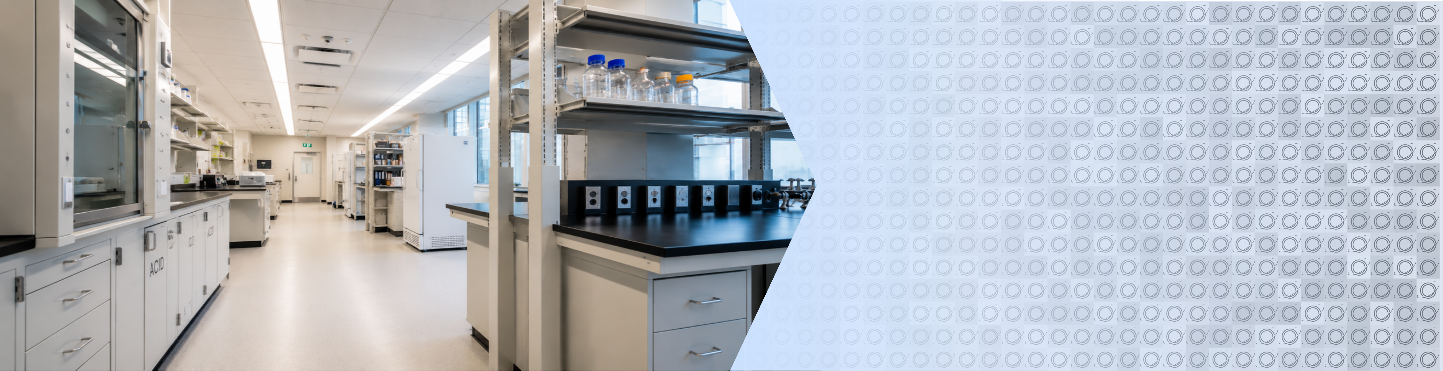 Background image with modern lab motif